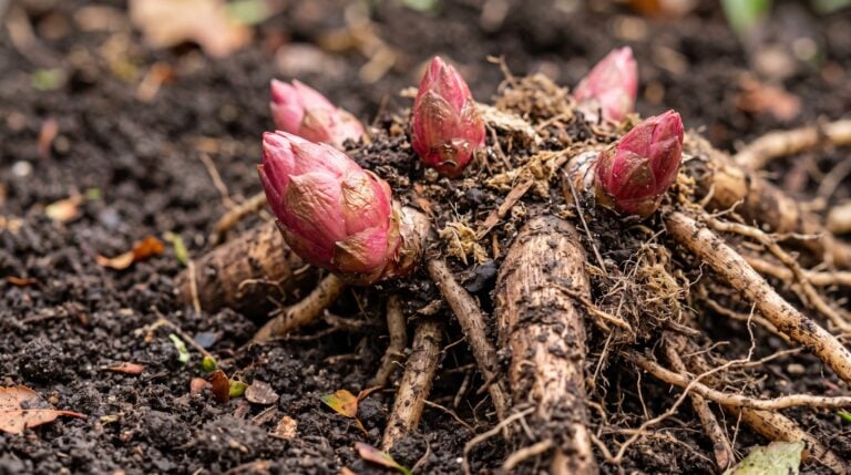 How to divide peonies and identify healthy growing eyes